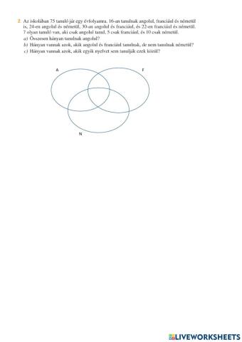 Szöveges feladatok halmazokkal