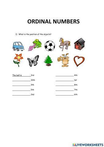 Ordinal numbers