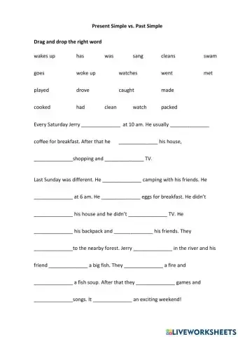 Present Simple vs. Past Simple