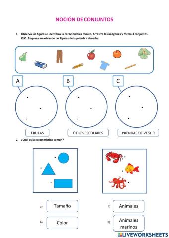 Noción y representación de conjuntos
