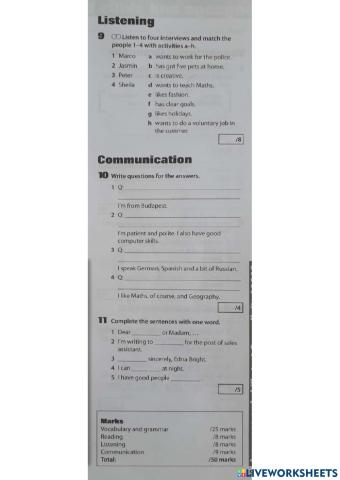 Real Life Elem. Skills test (U12) B