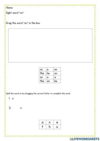 Sight word on