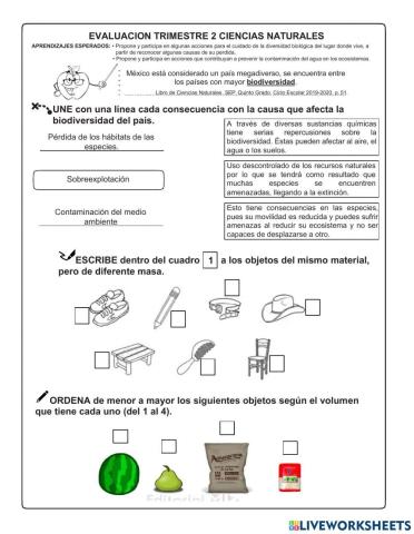 Examen de Ciencias Naturales