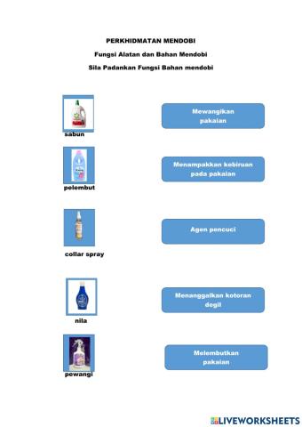 Fungsi alatan dan bahan mendobi2