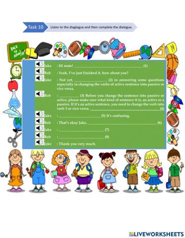 Unit 1 (At school) - Task 10