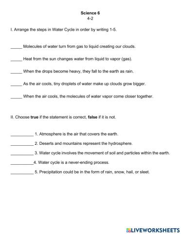 Water Cycle QUIZ