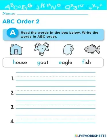 ABC order 2