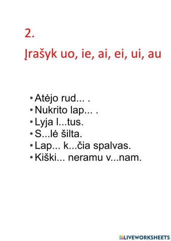 Kalbos ugdymo pratybos