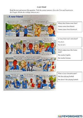 Reading A new friend