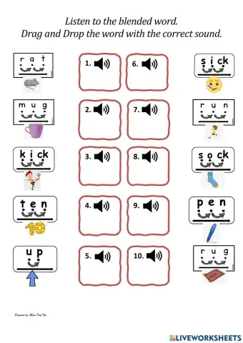 Phonics set 4 ckeur blending