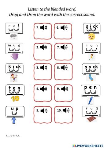 Phonics set 4 ckeur blending