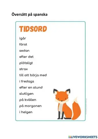 Trduccion sueco a espanol