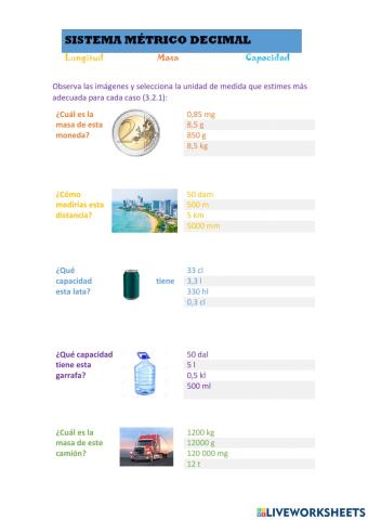 Estimación Unidades de medida