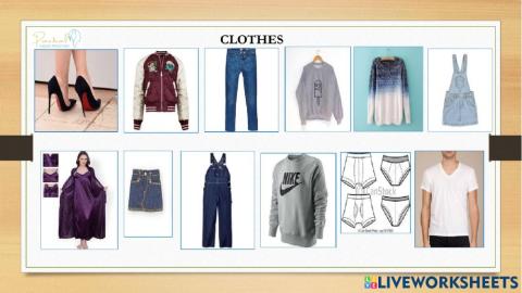 Vocabulary test - clothing - part 2