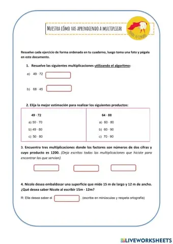 Multiplicación por dos dígitos