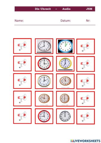 Die Uhrzeit - Horas en Punto (Audio)