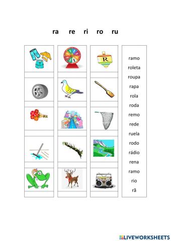 Português ra re ri ro ru