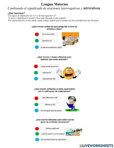 Cambiando el significado de oraciones interrogativas y admirativas