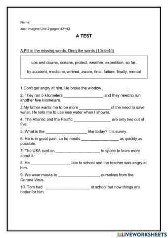 Just Imagine - Unit 2