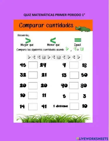 Matemáticas primer grado