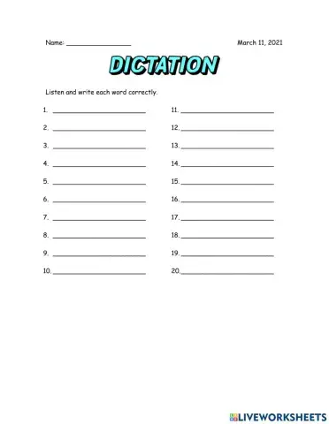 Dictation 2nd 03-11