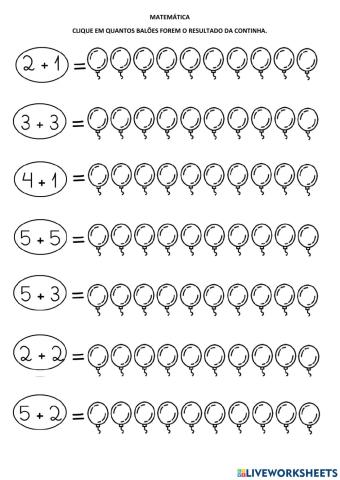 Clicando as quantidades
