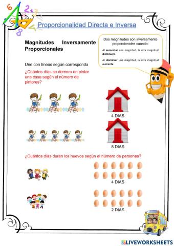 Proporcionalidad directa e inversa
