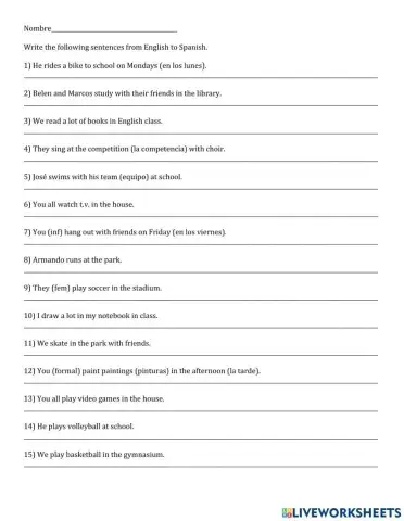 Pastiempos y actividades