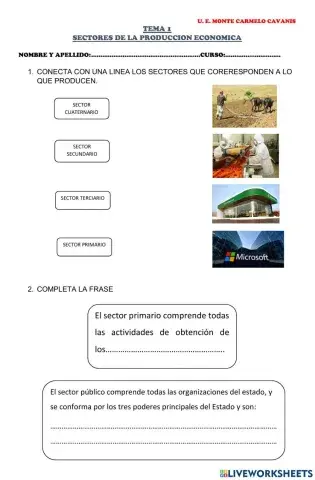 Sectores de produccion