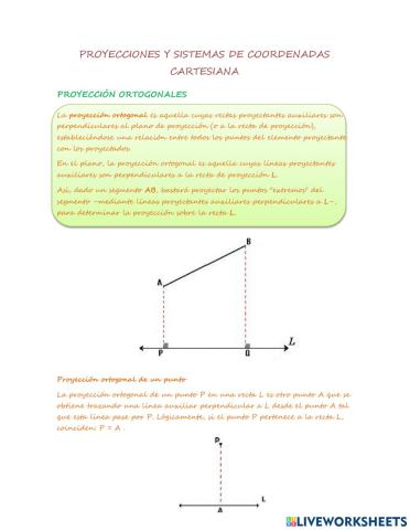 Teoria pROYEION PLANO CARTESIANO