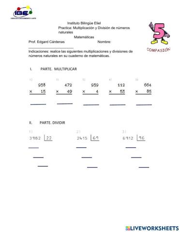 Multiplicación y División de Naturales