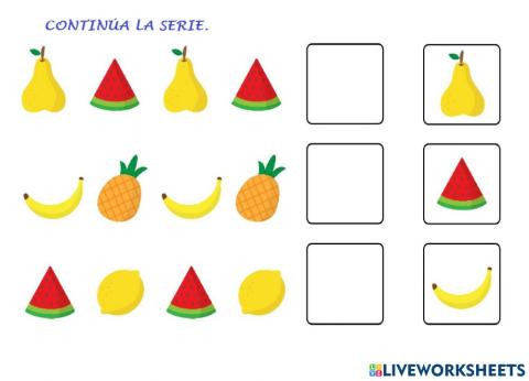 Serie frutas
