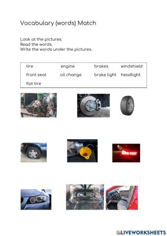Car Vocabulary