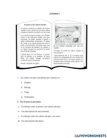 Actividad 1: Varias lecturas