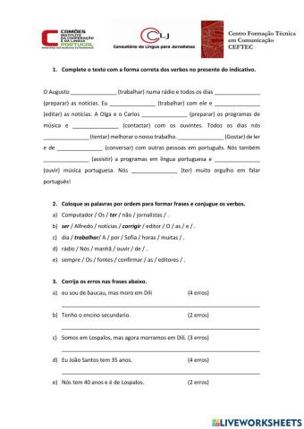 Presente do Indicativo