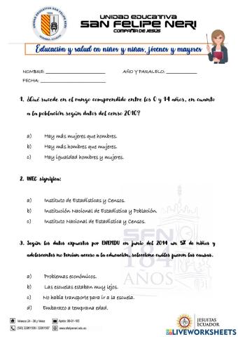 Ecuador niños y jovenes