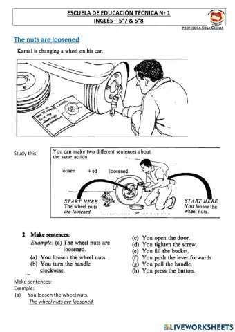 The nuts are loosened