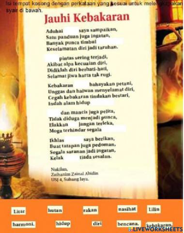 Syair Jauhi Kebakaran