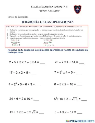 Jerarquía de las operaciones