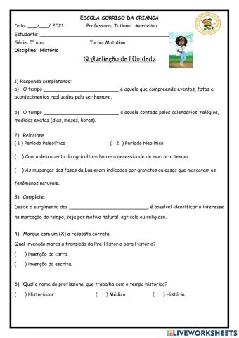 Atividade Avaliativa de História