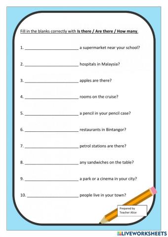 Is there - Are there - How many