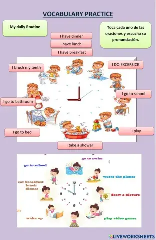 Daily Routine speaking Vocabulary