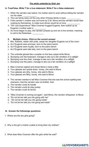 The white umbrella by Gish Jen