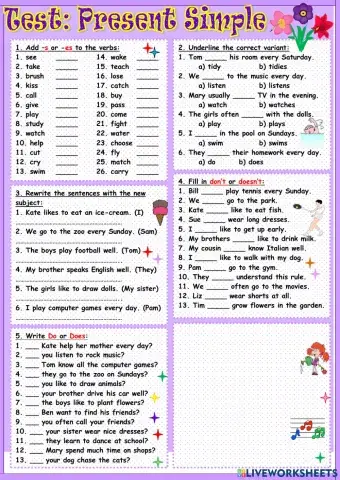 The present simple tense