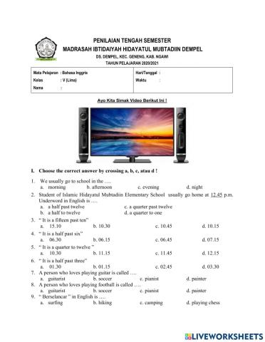 Pat bahasa inggris 5