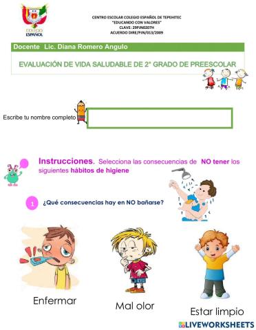 Evaluación de vida saludable