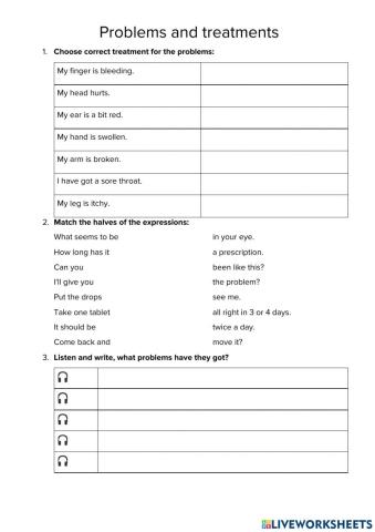 Problems and treatments