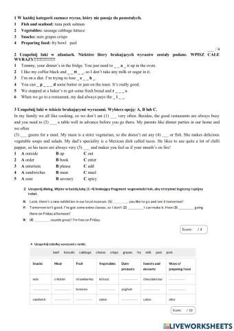 Repetytorium ósmoklasisty część 1 unit 6 słownictwo i funkcje