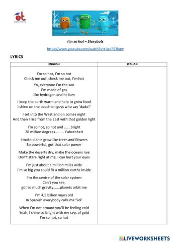 I'm so hot- storybots