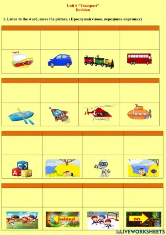 Revision Unit 6 Transport